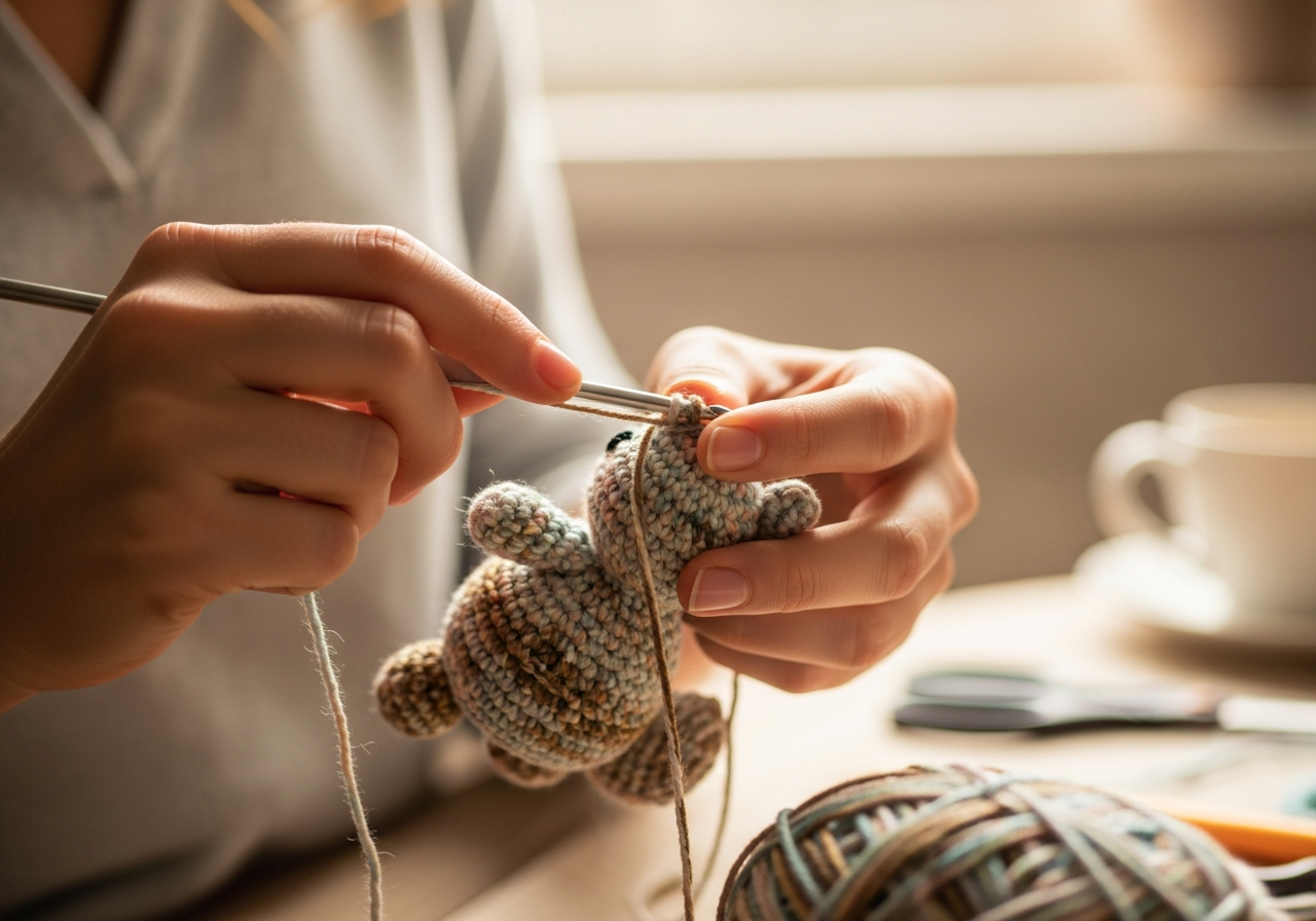 Вязание амигуруми — процесс работы с крючком и пряжей