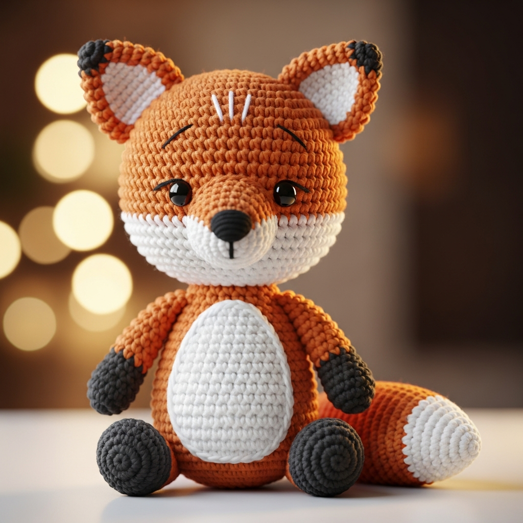 Вязаная лиса амигуруми — третий проект курса Coreon