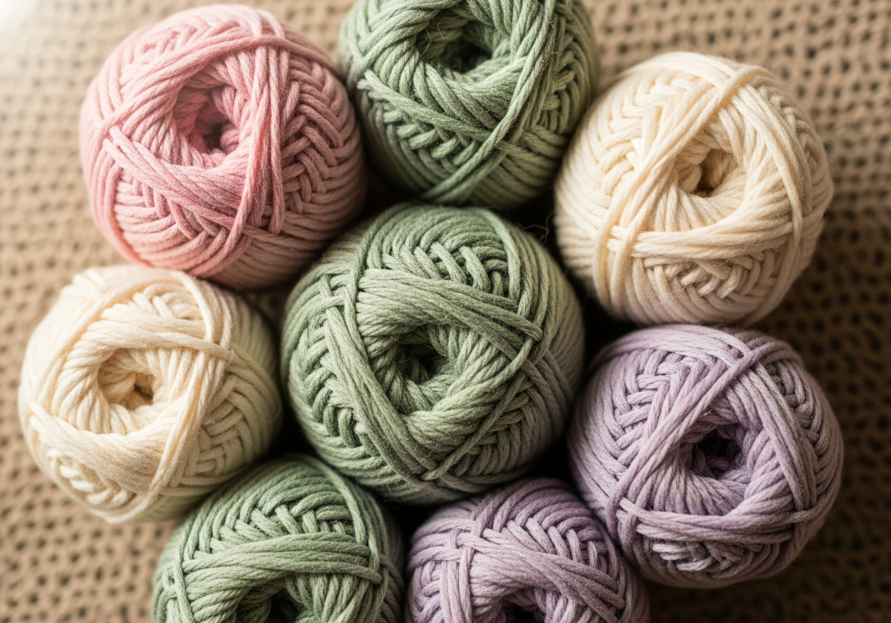 Пряжа для вязания амигуруми — тёплые пастельные оттенки